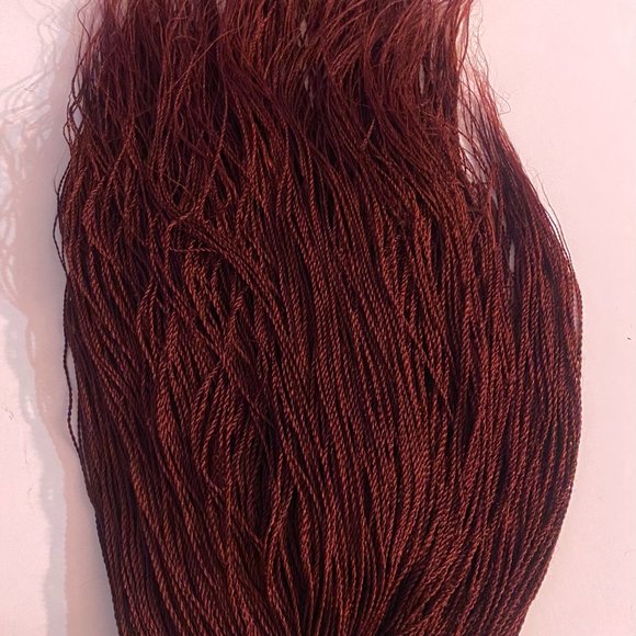 New 30 inch small micro braided wine red, auburn wig - Picture 2 of 4